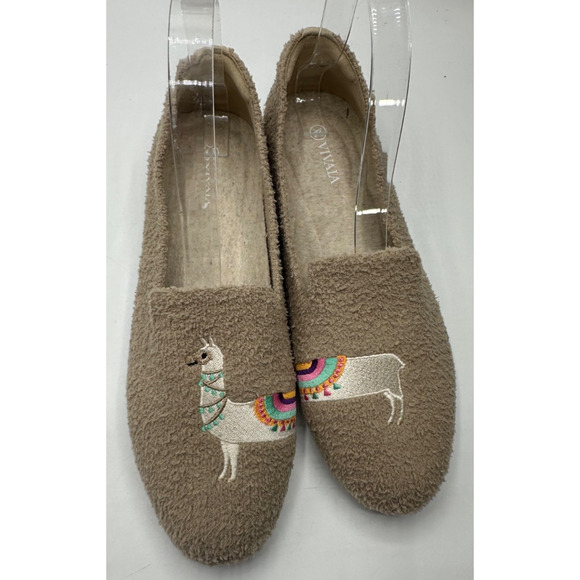 VIVAIA Shoes - Vivaia Round Toe Terry Knit Loafers Latte Womens Size 40 (10) Flat Slip On